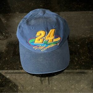 Vintage Jeff Gordon Hat Nutmeg Racing Signature #24 DuPont Racing Blue NASCAR